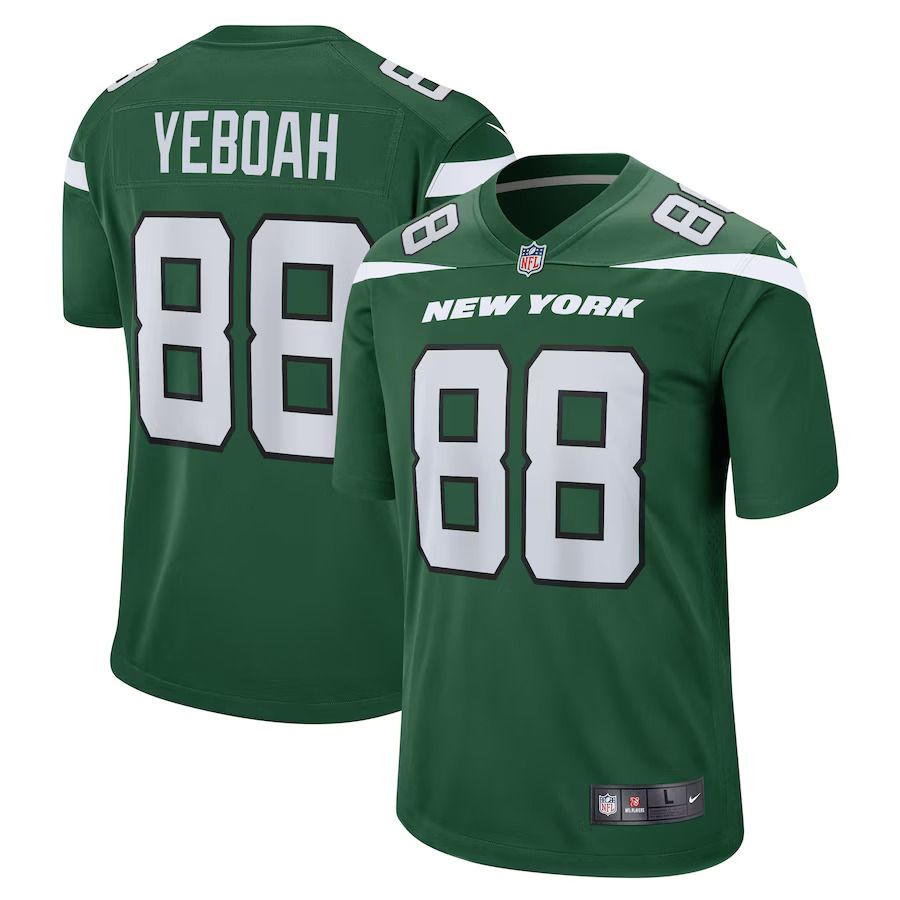 Men New York Jets 88 Kenny Yeboah Nike Gotham Green Game Player NFL Jersey